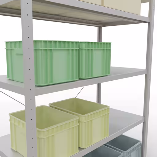 Abbildung Nr 11 des Artikels Stecksystem Grundregal 2000x1300x600 mm, Typ 250 kg, lichtgrau aus der Produktgruppe Stecksystem von der Marke Schulte Lagertechnik