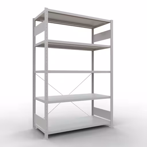 Stecksystem Grundregal 2000x1300x600 mm, Typ 250 kg, lichtgrau aus der Kategorie Grundregal mit der Artikelnummer 32860-130