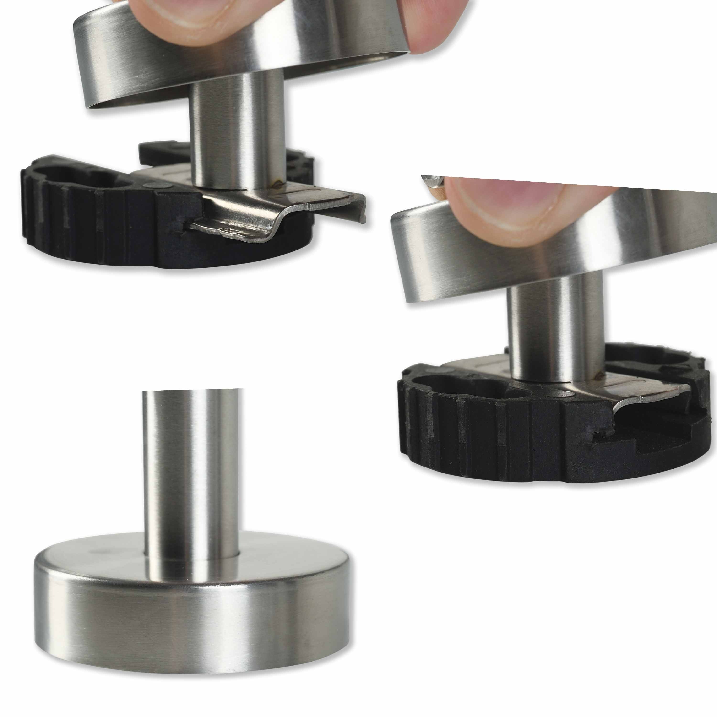 Ohne Text 2179467 AXIAL Seifenspender Edelstahl Glas - zum KLEBEN oder BOHREN