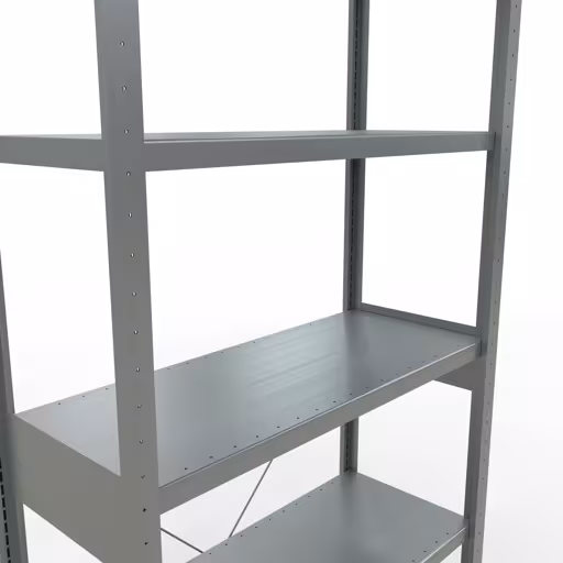 Abbildung Nr 15 des Artikels Grundregal, Fachbodenregal Stecksystem MULTIplus330, 2500 x 1000 x 400 mm (HxBxT), 6 Fachböden, Kreuzstrebe, verzinkt aus der Produktgruppe Stecksystem von der Marke Schulte Lagertechnik