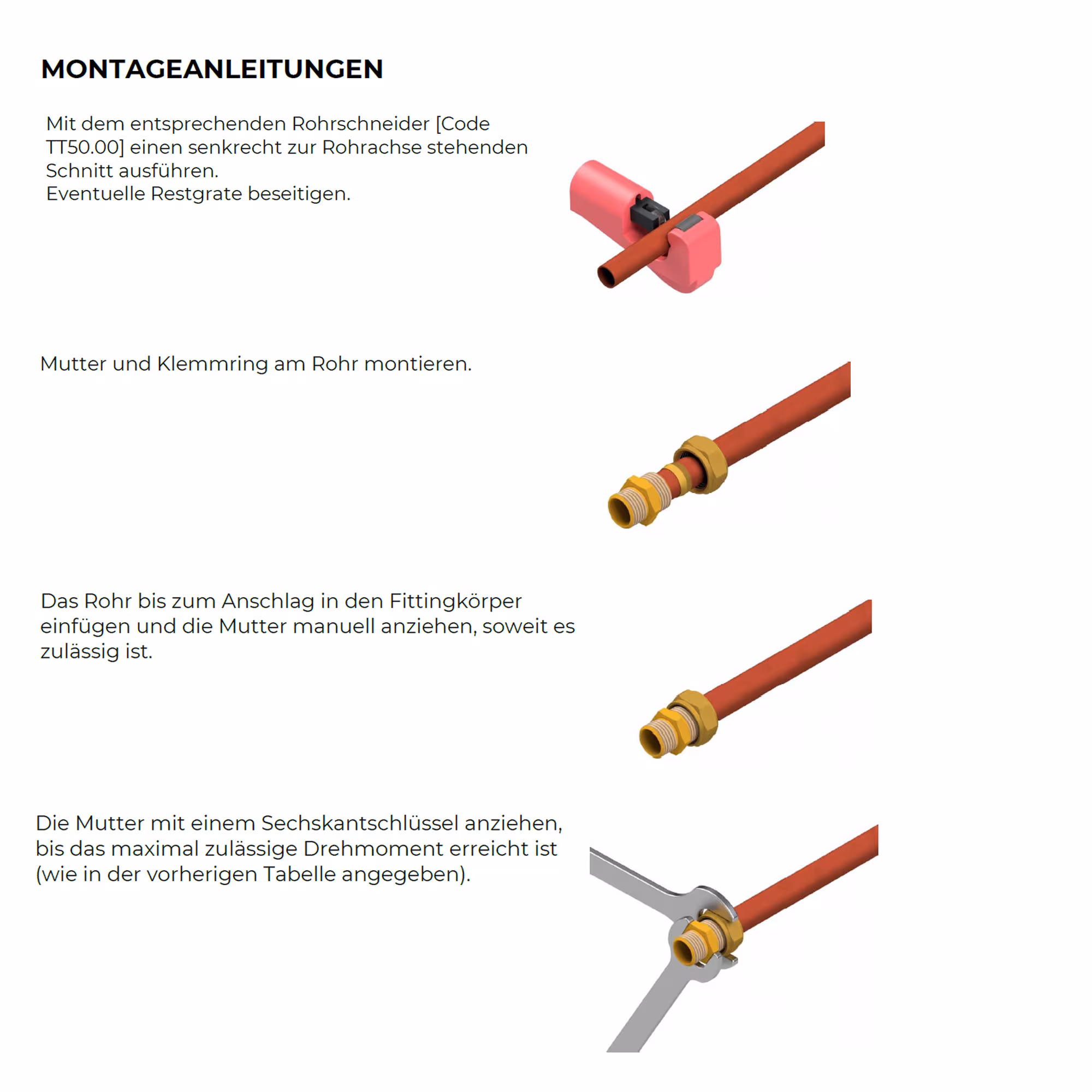 T-Stücke mit Innengewinde Typ Anschluss: 22x1/2 Zoll x 22 mm aus der Kategorie Messing Klemmringverschraubung mit der Artikelnr. 1N0012H220422A