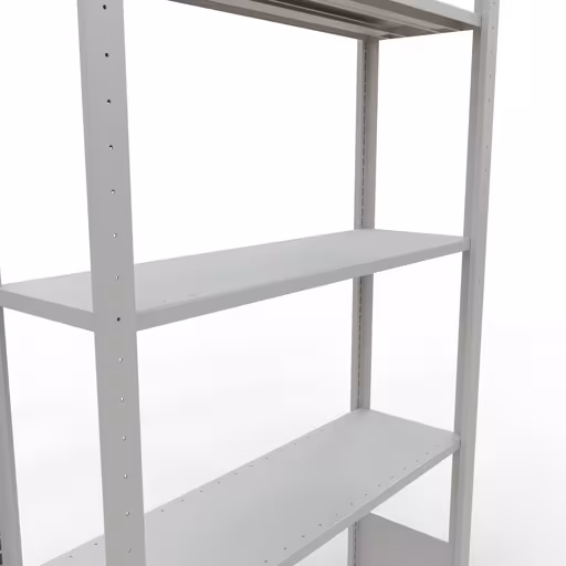 Produktbild Nr.6 des Artikels Grundregal, Fachbodenregal Stecksystem MULTIplus150, 2000 x 1000 x 300 mm (HxBxT), 5 Fachböden, Längenriegel, RAL 7035 lichtgrau aus der Produktreihe Stecksystem von der Marke Schulte Lagertechnik