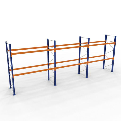 Produktbild Nr 7 des Artikels Palettenregal 3 Felder á 2700 mm - 4000x1100mm,HxT,12 Holme (3000kg) Abbildung Nr 7 des Artikels Palettenregal 3 Felder á 2700 mm - 4000x1100mm,HxT,12 Holme (3000kg) aus der Produktgruppe Palettenregale von der Marke Schulte Lagertechnik