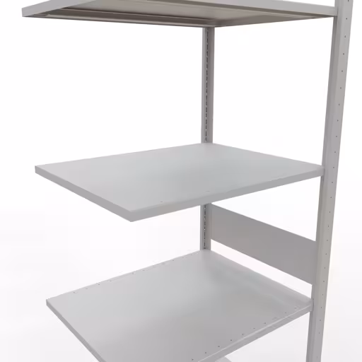 Produktbild Nr.13 des Artikels Anbauregal, Fachbodenregal Stecksystem MULTIplus150, 3000 x 750 x 600 mm (HxBxT), 7 Fachböden, Längenriegel, RAL 7035 lichtgrau aus der Produktreihe Stecksystem von der Marke Schulte Lagertechnik