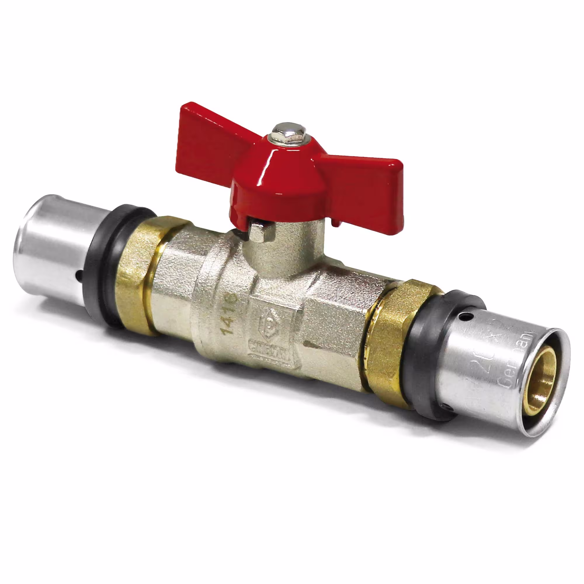 Press-Kugelhahn rot Typ Größe: 26 x 3 mm   aus der Kategorie Pressfittings mit der Artikelnr. PFKU26