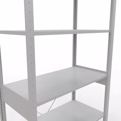 Abbildung Nr 13 des Artikels Grundregal, Fachbodenregal Stecksystem MULTIplus150, 2500 x 1000 x 500 mm (HxBxT), 6 Fachböden, Kreuzstrebe, RAL 7035 lichtgrau aus der Produktgruppe Stecksystem von der Marke Schulte Lagertechnik