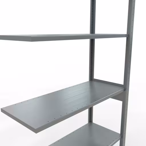 Produktbild Nr.6 des Artikels Anbauregal, Fachbodenregal Stecksystem MULTIplus150, 2500 x 1000 x 400 mm (HxBxT), 6 Fachböden, Längenriegel, verzinkt aus der Produktreihe Stecksystem von der Marke Schulte Lagertechnik