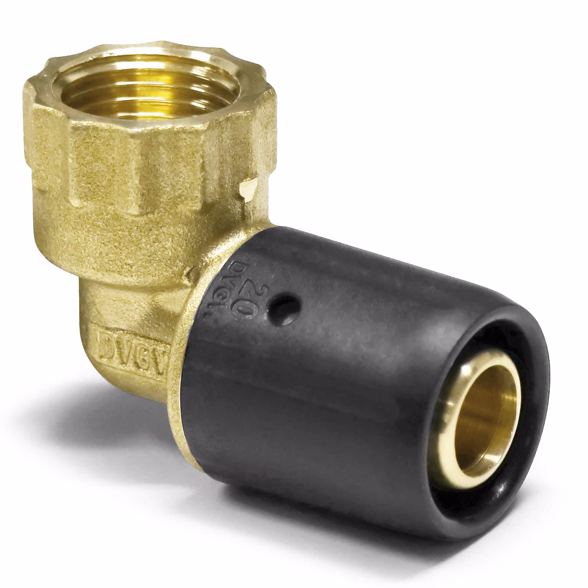 Pipetec Steck-Winkel mit Innengewinde aus der Kategorie Steckfittings mit der Teilenummer SPWI2005, Bronze, Rauchrohr, Bronze, Rauchrohr