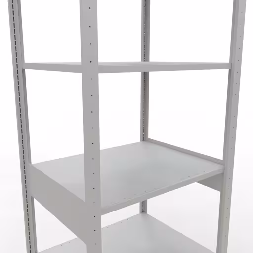 Grundregal, Fachbodenregal Stecksystem MULTIplus150, 2500 x 750 x 600 mm (HxBxT), 6 Fachböden, Längenriegel, RAL 7035 lichtgrau von Schulte Lagertechnik aus der Kategorie Stecksystem