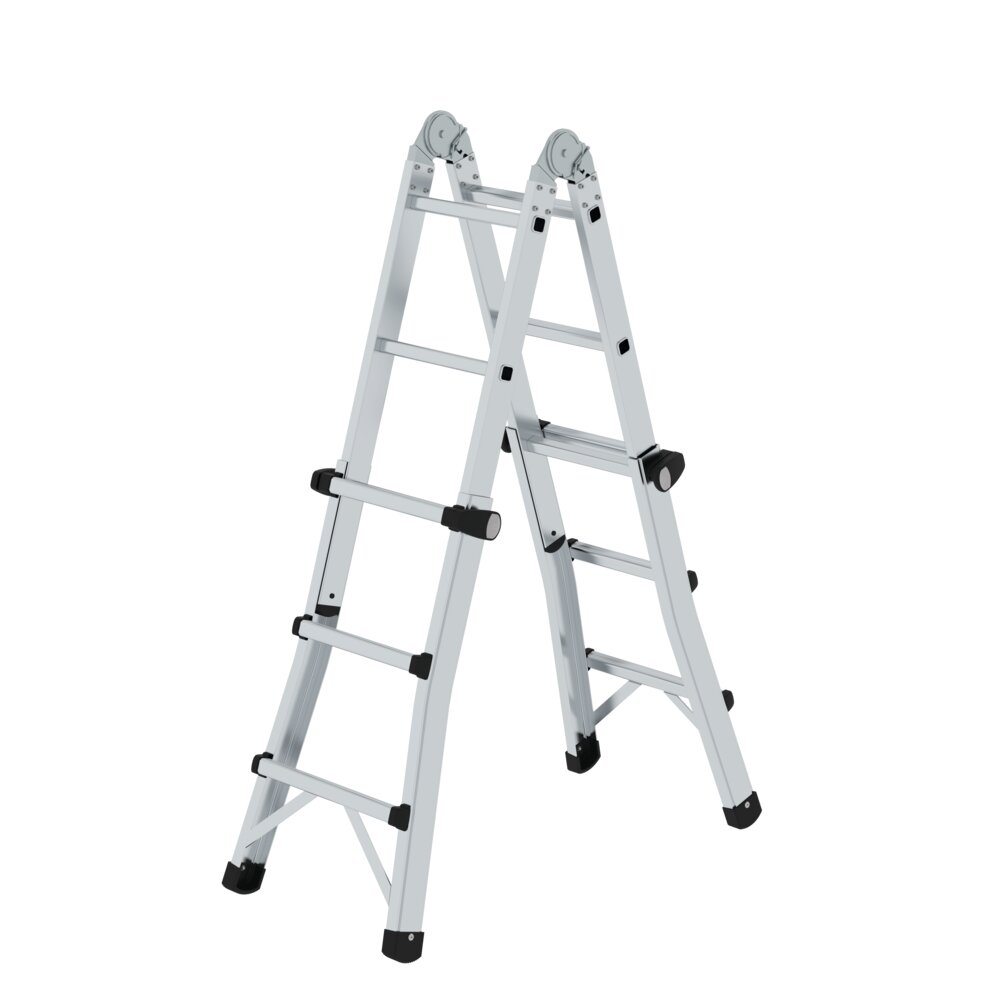 Produktbild (Abb. Ähnlich) 3815549 Munk Teleskopleiter 4-teilig ohne Traverse 4x3 Sprossen