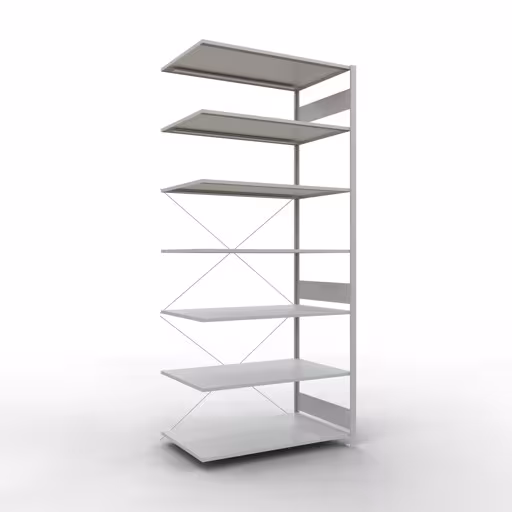 Stecksystem Anbauregal 3000x1300x800 mm, Typ 150 kg, lichtgrau von der Marke Schulte Lagertechnik Stecksystem Anbauregal 3000x1300x800 mm, Typ 150 kg, lichtgrau aus der Kategorie Anbauregal mit der Artikelnummer 32687-130