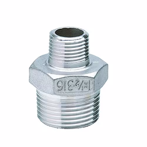 Atusa Edelstahl Reduzier-Nippel AG-AG Nr. 245 (AISI 316) PN16 Typ Größe: 1/2 x 3/8 Zoll aus der Kategorie Edelstahl Gewindefittings mit der Artikelnr. I245L032