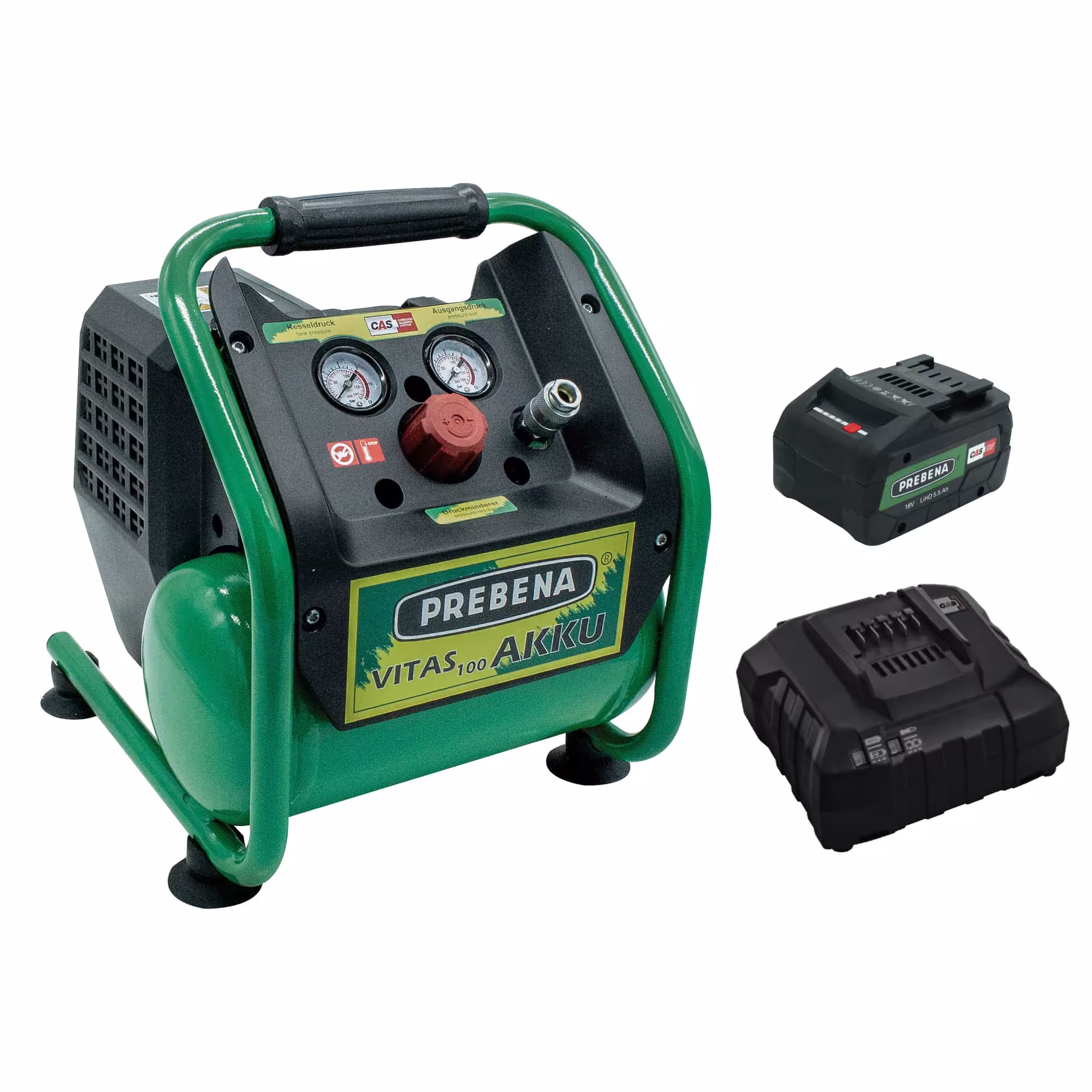 Akku-Kompressor VITAS 100-AKKU-SET aus der Kategorie Kompressoren & Druckluftwerkzeuge mit der Artikelnummer 0-VITAS100-AKKU-SET