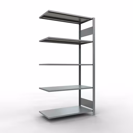 Abbildung Nr 11 des Artikels Anbauregal, Fachbodenregal Stecksystem MULTIplus85, 2000 x 1000 x 500 mm (HxBxT), 5 Fachböden, Längenriegel, verzinkt aus der Produktgruppe Stecksystem von der Marke Schulte Lagertechnik