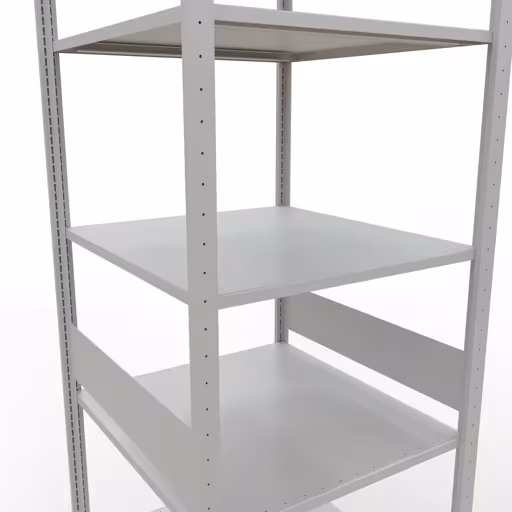 Grundregal, Fachbodenregal Stecksystem MULTIplus150, 3000 x 750 x 800 mm (HxBxT), 7 Fachböden, Längenriegel, RAL 7035 lichtgrau von Schulte Lagertechnik aus der Kategorie Stecksystem