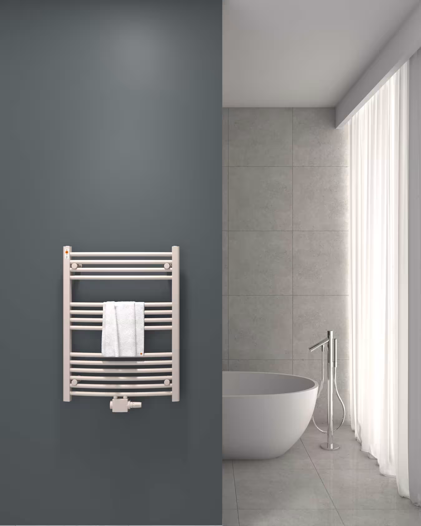 MERT Badheizkörper weiß gebogen, Mittelanschluss Typ Größe: 600x800 mm aus der Kategorie Bad-Heizkörper mit der Artikelnr. 2-60x080-M