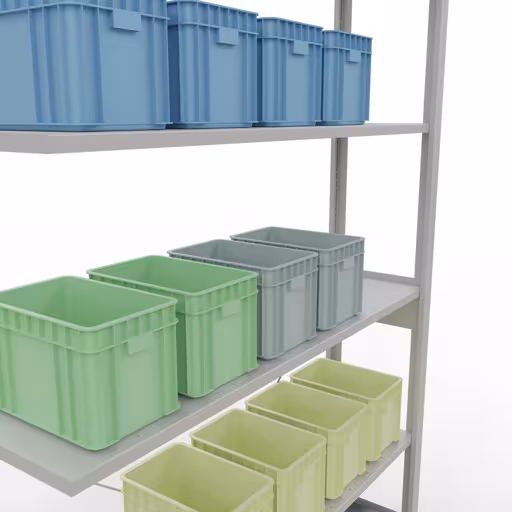 Produktbild Nr.15 des Artikels Stecksystem Anbauregal 2500x1300x300 mm, Typ 150 kg, lichtgrau aus der Produktreihe Stecksystem von der Marke Schulte Lagertechnik