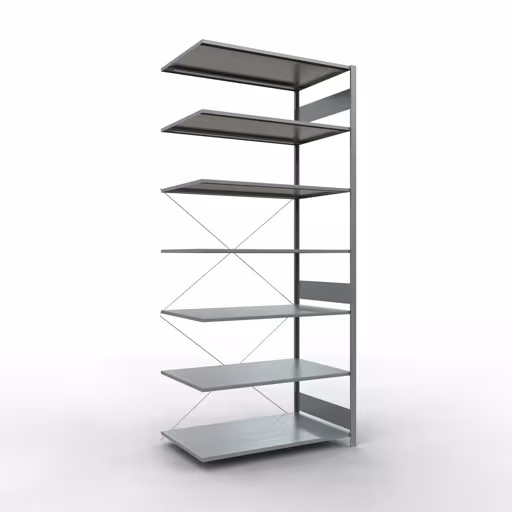 Stecksystem Anbauregal 3000x1300x800 mm, Typ 150 kg, verzinkt aus der Kategorie Anbauregal mit der Artikelnummer 12787-130