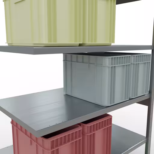 Zusatzbild des Artikels Stecksystem Anbauregal 2500x1300x800 mm, Typ 250 kg, verzinkt aus Anbauregal