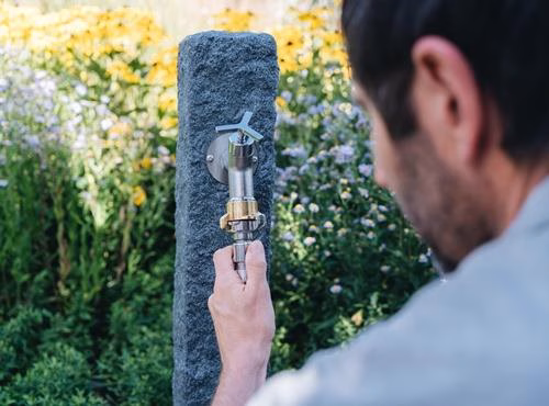 Übergangsstück GEKA plus Messing verchromt Klaue und Stecker GEKA