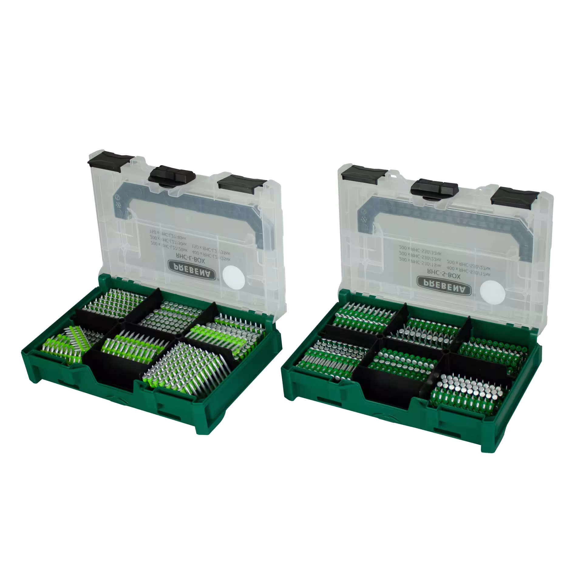 Produktgruppe RHC-L-BOX verzinkt light RHC-L-BOX - Betonnägel in der Baustellengerechten metaBOX von der Marke Prebena aus der Kategorie Befestigungen