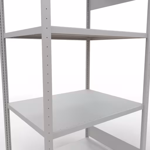 Abbildung Nr 12 des Artikels Grundregal, Fachbodenregal Stecksystem MULTIplus330, 2000 x 1000 x 800 mm (HxBxT), 5 Fachböden, Längenriegel, RAL 7035 lichtgrau aus der Produktgruppe Stecksystem von der Marke Schulte Lagertechnik