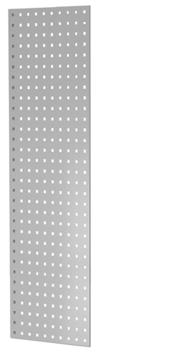 Zusatzbild des Artikels Lochplatten-Seitenblende, 90 x 1250 x 400 mm (H x T), RAL 7035 lichtgrau aus Zubehör