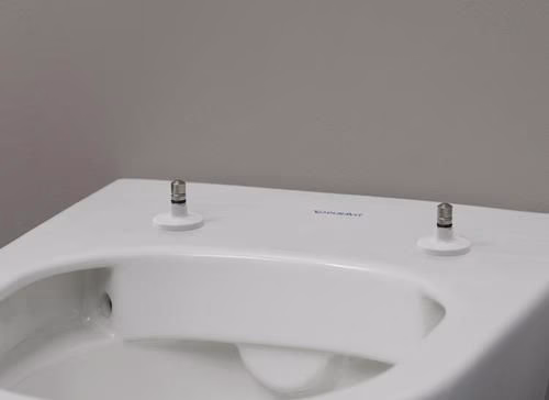 Detailbild 4018691 Duravit Wand-WC Set 540 mm D-Neo Weiß, Tiefspüler rimless, WC-Sitz mit Absenkautomatik, inklusive Durafix