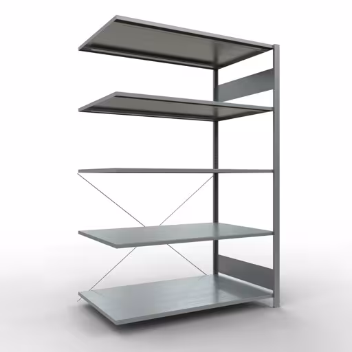 Stecksystem Anbauregal 2000x1300x800 mm, Typ 150 kg, verzinkt aus der Kategorie Anbauregal mit der Artikelnummer 12785-130