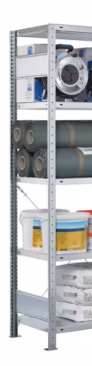 MULTIplus T-Profil-Rahmen 2000x400 mm, verzinkt, 2 Tiefenriegel, vormontiert von Schulte Lagertechnik mit der Artikelnr. 12871-M