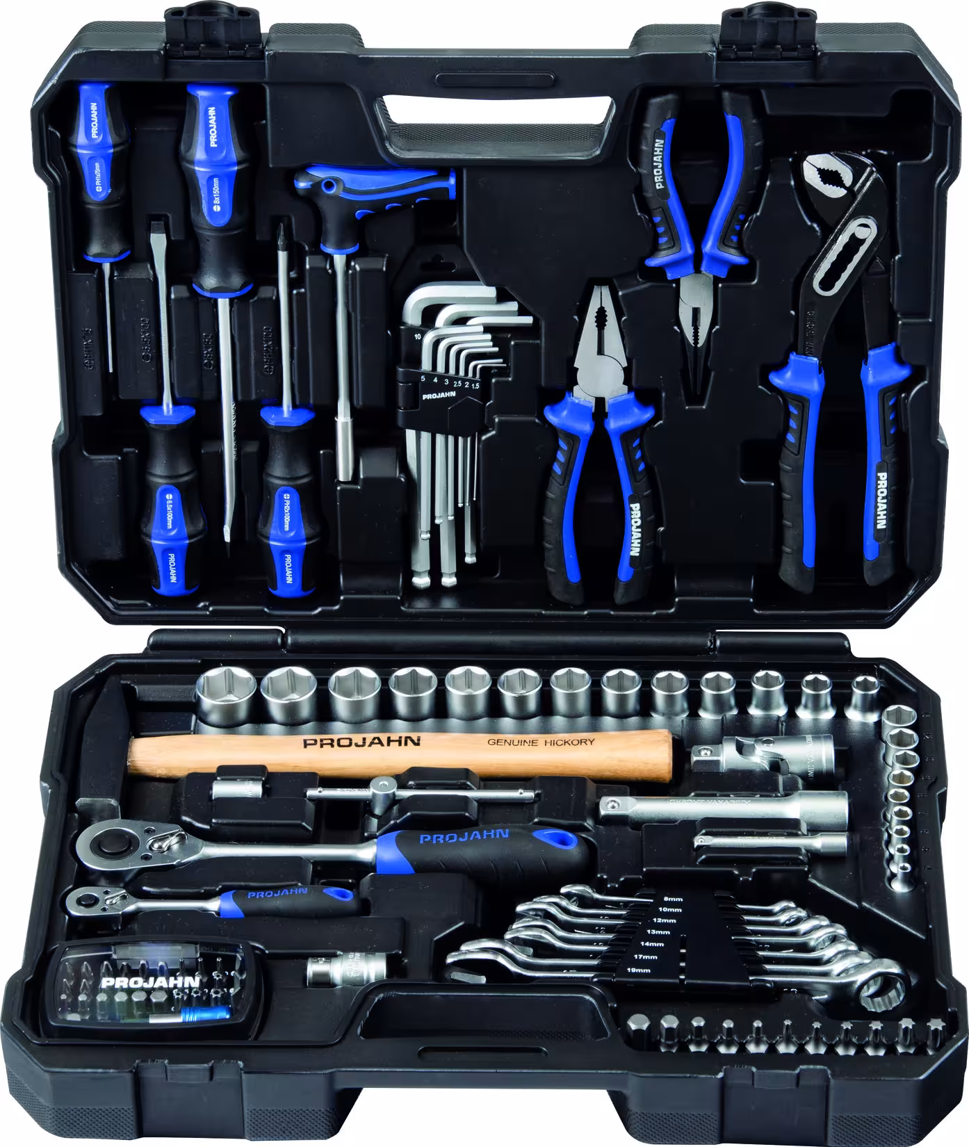 proficraft Werkzeug-Koffer UNIVERSAL metrisch 6,3 + 12,5 98-teilig Typ Variante: 1/4" + 1/2" proficraft Werkzeugkoffer 98-teilig 48 Zahn Knarren aus der Kategorie Steckschlüssel Sätze & Einzelteile mit der Artikelnr. 8665