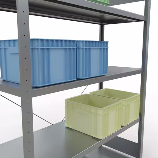 Abbildung Nr 13 des Artikels Stecksystem Grundregal 2000x1300x500 mm, Typ 250 kg, verzinkt aus der Produktgruppe Stecksystem von der Marke Schulte Lagertechnik