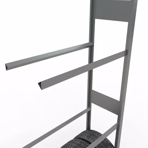 Abbildung Nr 12 des Artikels Anbauregal, Räder-/Reifenregal, 4500 x 900 x 400 mm, verzinkt, 6 Lagerebenen á 150 kg Fachlast pro Ebene aus der Produktgruppe Fachbodenregale von der Marke Schulte Lagertechnik