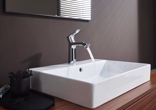 Hansgrohe Einhebel-Waschtischmischer METRIS 110 Nennweite 15 ComfortZone 110 mit Zugstangen-Ablaufgarnitur G 1 1/4 Zoll chrom