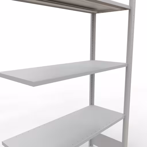 Abbildung Nr 13 des Artikels Anbauregal, Fachbodenregal Stecksystem MULTIplus85, 2000 x 1000 x 400 mm (HxBxT), 5 Fachböden, Längenriegel, RAL 7035 lichtgrau aus der Produktgruppe Stecksystem von der Marke Schulte Lagertechnik
