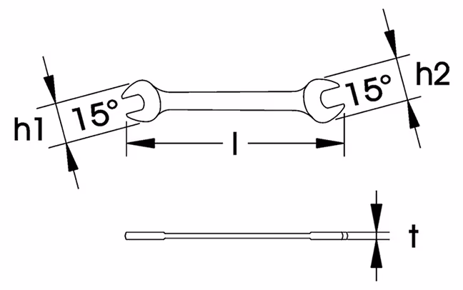 Doppelmaulschlüssel DIN 3110, ELORA-100 von der Marke ELORA aus der Kategorie Maulschlüssel