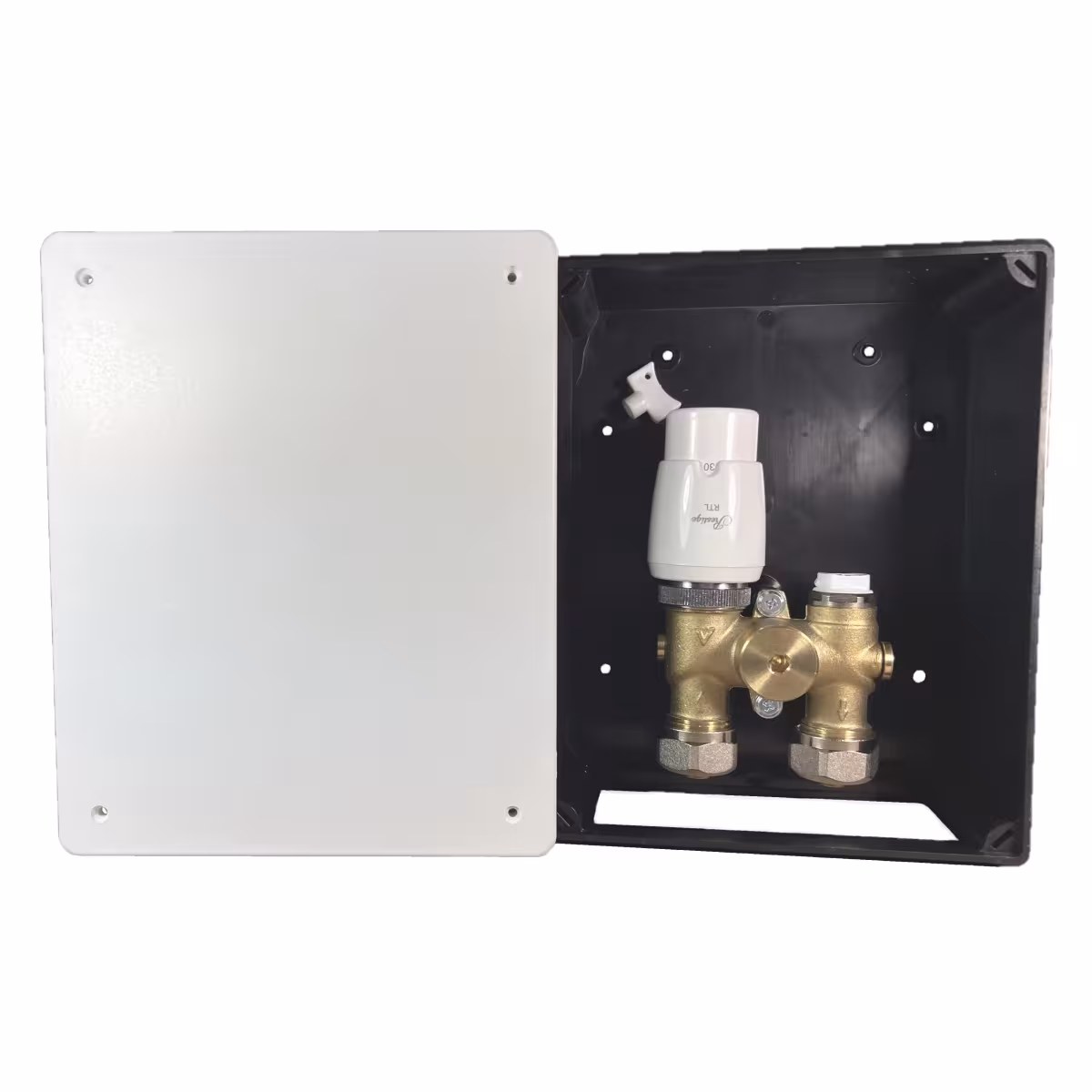 HoWaTech Duo Warmwasser Fußbodenheizung | Set mit Doppelrohr Heizmatte und G-RTL Regelbox Heizfläche 2.5m² von HoWaTech mit der Artikelnr. 11163025