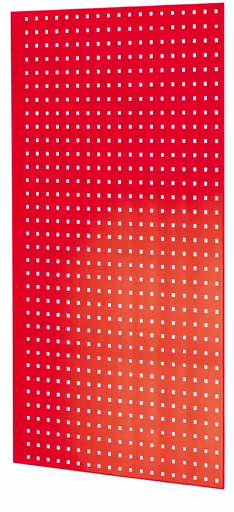Lochplatten-Seitenblende, 90 x 1300 x 800 mm (H x T), RAL 3000 feuerrot aus der Kategorie Zubehör mit der Artikelnummer 35676-R