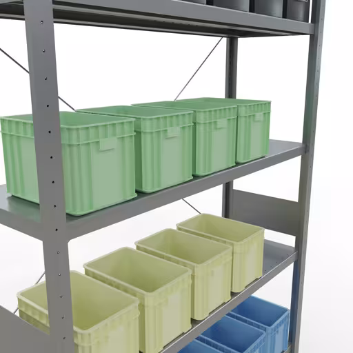 Stecksystem Grundregal 3000x1300x400 mm, Typ 250 kg, verzinkt von der Marke Schulte Lagertechnik aus der Produktreihe Stecksystem