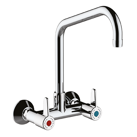 Presto Chef großer Küchenmischer zur Wandmontage, verchromt mit ergonomischen Hahnknöpfen. von Rada Armaturen Presto Chef großer Küchenmischer zur Wandmontage, verchromt mit ergonomischen Hahnknöpfen. aus der Kategorie Küchenarmaturen mit der Artikelnr. 1464310