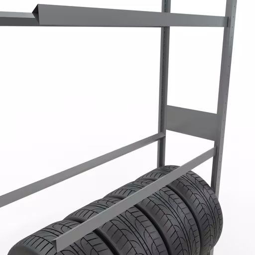 Produktbild Nr 11 des Artikels Anbauregal, Räder-/Reifenregal, 3500 x 1150 x 400 mm, verzinkt, 5 Lagerebenen á 150 kg Fachlast pro Ebene Abbildung Nr 11 des Artikels Anbauregal, Räder-/Reifenregal, 3500 x 1150 x 400 mm, verzinkt, 5 Lagerebenen á 150 kg Fachlast pro Ebene aus der Produktgruppe Fachbodenregale von der Marke Schulte Lagertechnik