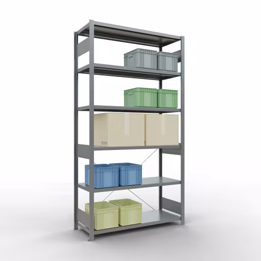 Abbildung Nr 13 des Artikels Stecksystem Grundregal 2500x1300x500 mm, Typ 250 kg, verzinkt aus der Produktgruppe Stecksystem von der Marke Schulte Lagertechnik