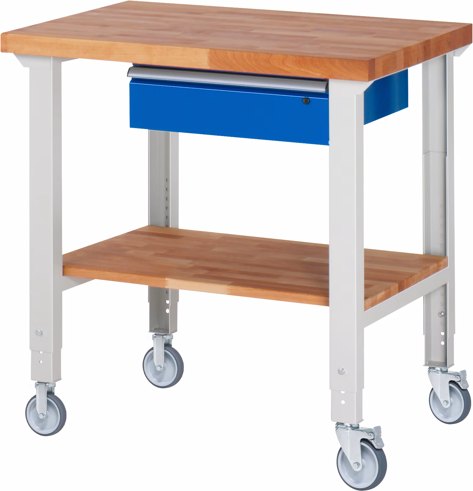 Fahrbare Werkbank (höhenverstellbar) 7001A7, B1000xT700xH950-1000mm | 2BR-2LR von Rau Fahrbare Werkbank (höhenverstellbar) 7001A7, 2BR-2LR aus der Kategorie Werkbänke mit der Artikelnr. 05-7001A7-107B4H22,11