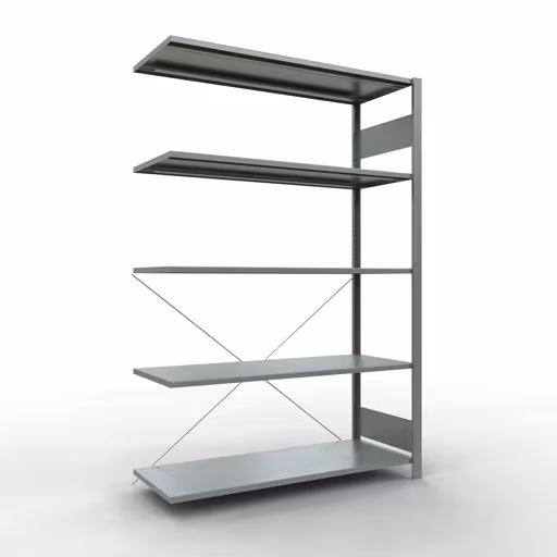Stecksystem Anbauregal 2000x1300x500 mm, Typ 150 kg, verzinkt aus der Kategorie Anbauregal mit der Artikelnummer 12755-130
