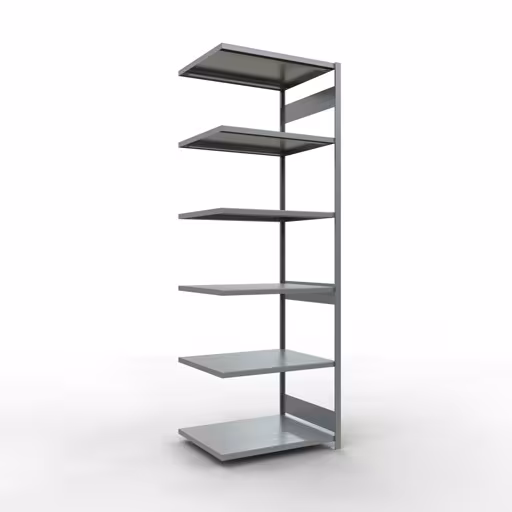 Anbauregal, Fachbodenregal Stecksystem MULTIplus250, 3000 x 1000 x 800 mm (HxBxT), 7 Fachböden, Längenriegel, verzinkt aus der Kategorie Anbauregal mit der Artikelnummer 12987-LR