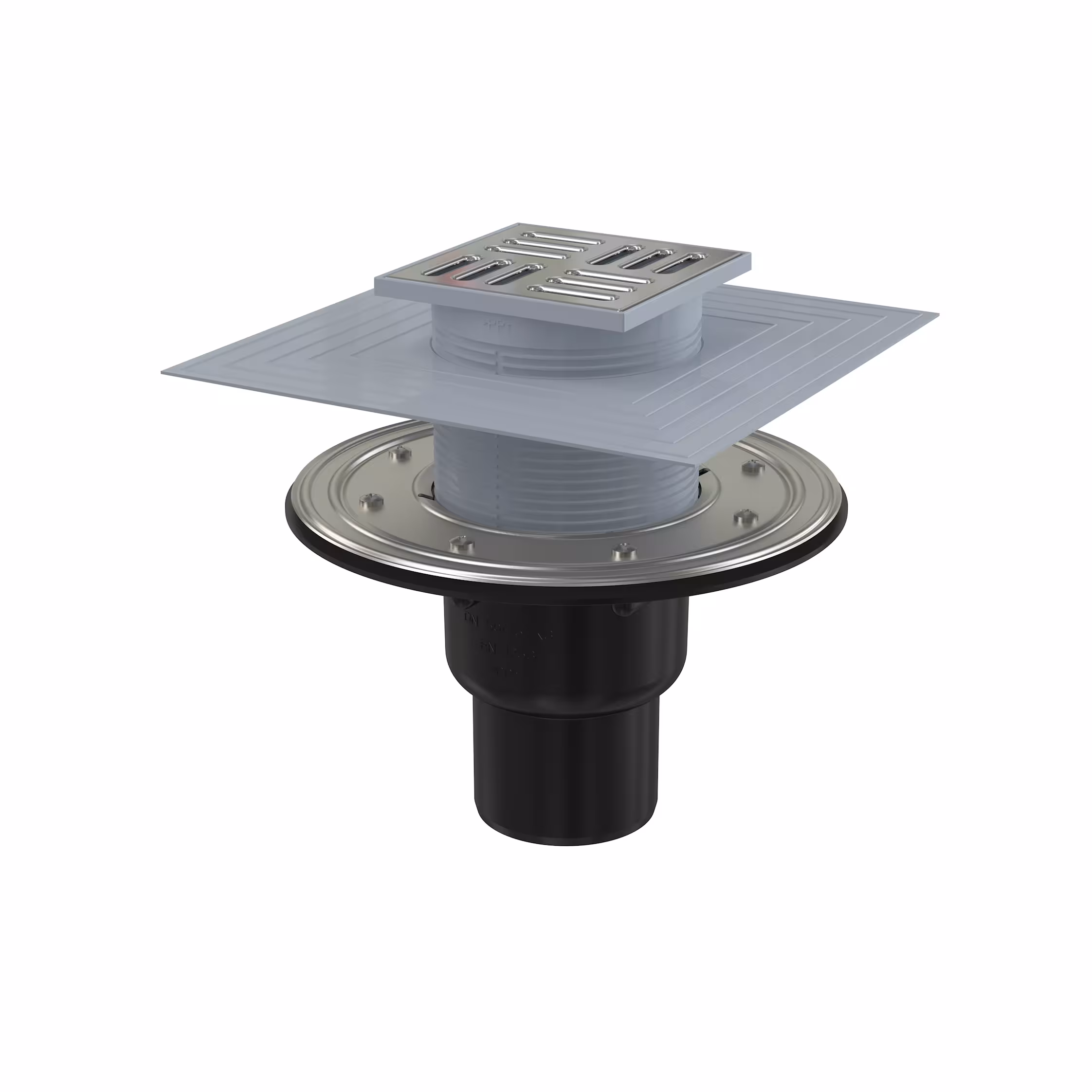 Bodenabläufe 105x105mm Typ Anschluss: senkrecht aus der Kategorie Bodenabläufe mit der Artikelnr. APV4344