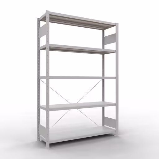 Stecksystem Grundregal 2000x1300x400 mm, Typ 250 kg, lichtgrau aus der Kategorie Grundregal mit der Artikelnummer 32840-130