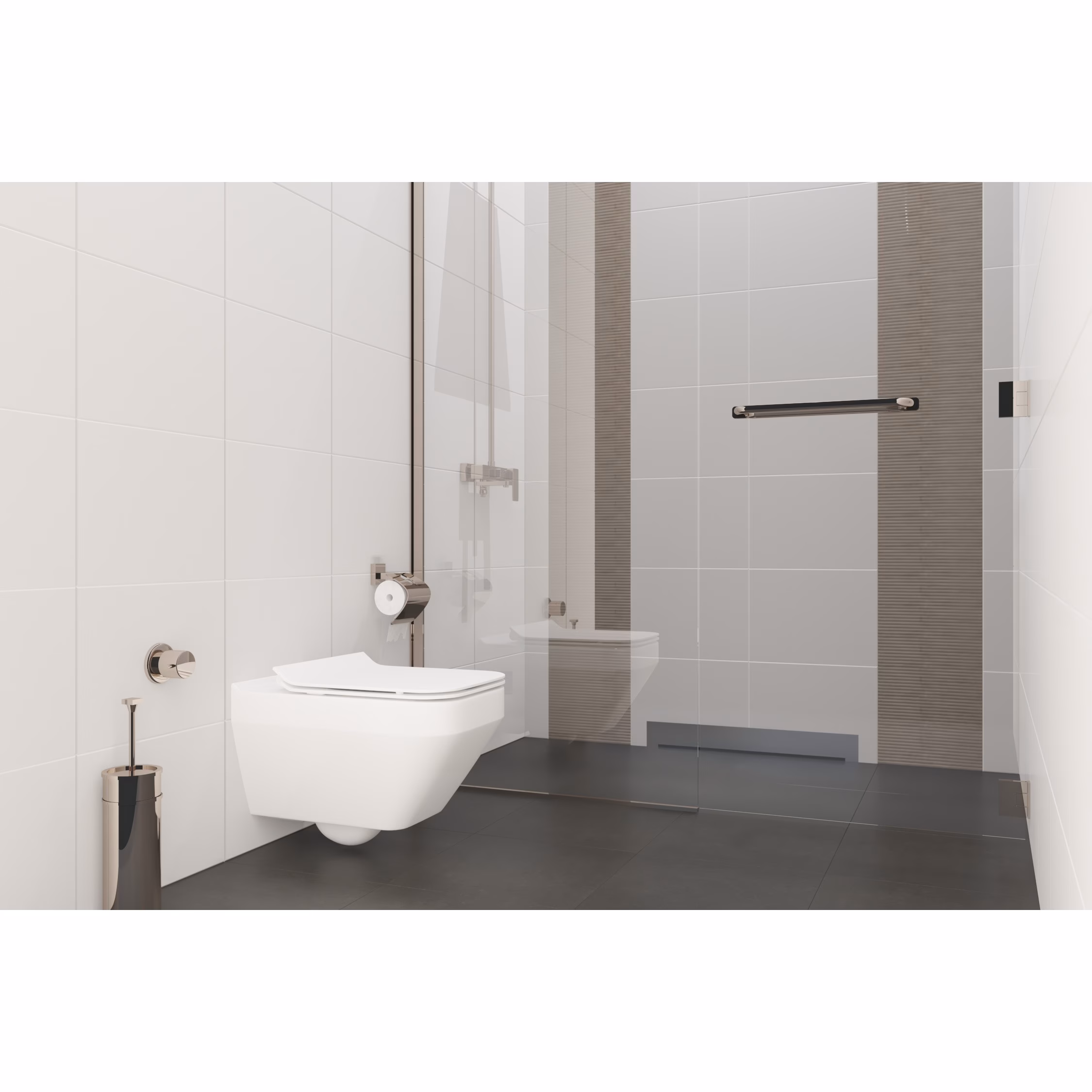 MERT Wand-Duschablauf OPT 386mm massives Edelstahl, gebürstet