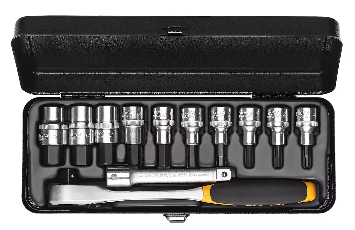 Steckschlüssel-Satz 1/2", Innen-Sechskant, ELORA-770-KIN aus der Kategorie Steckschlüssel-Sortiment 1/2" mit der Artikelnr. 0770550352900