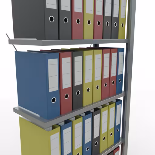 Anbauregal, Büro-Fachbodenregal Stecksystem MULTIplus85, 2000 x 750 x 300 mm (HxBxT), 6 Fachböden, Kreuzstrebe, verzinkt, ohne Anschlagleiste aus der Kategorie Stecksystem mit der GTIN 4004514231536 Anbauregal, Büro-Fachbodenregal Stecksystem MULTIplus85, 2000 x 750 x 300 mm (HxBxT), 6 Fachböden, Kreuzstrebe, verzinkt, ohne Anschlagleiste von der Marke Schulte Lagertechnik aus der Produktreihe Büroregale